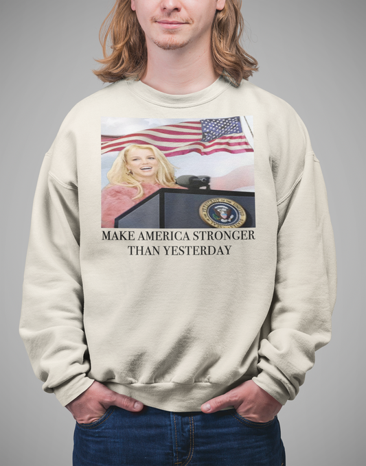 Crewneck Sweatshirt - MAKE AMERICA GREAT THAN yesterday